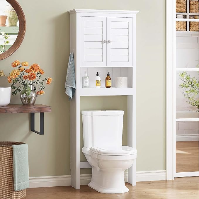 Spirich Over The Toilet Storage Cabinet, Space-Saving Above Toilet Bathroom by SpirichLLC