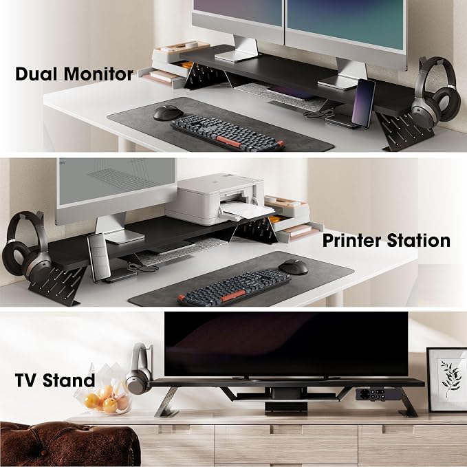 Fenge Dual Monitor Stand, 42.5 Inch Monitor Riser - Image 6