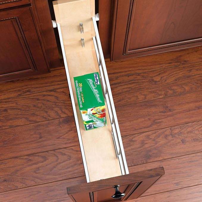 Rev-A-Shelf 5" Pullout Wooden Bakeware Organizer Shelf - Image 8