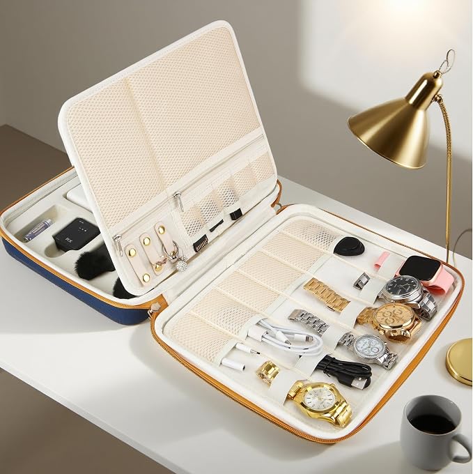 Essential Electronics Travel Organizer Case, Tech Accessories Travel Pouch - Image 2
