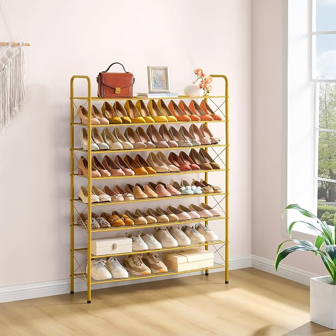 Hoctieon 8 Tier Shoe Rack for Closet, Durable Mesh Style Shoe Rack, Entryway - Image 2
