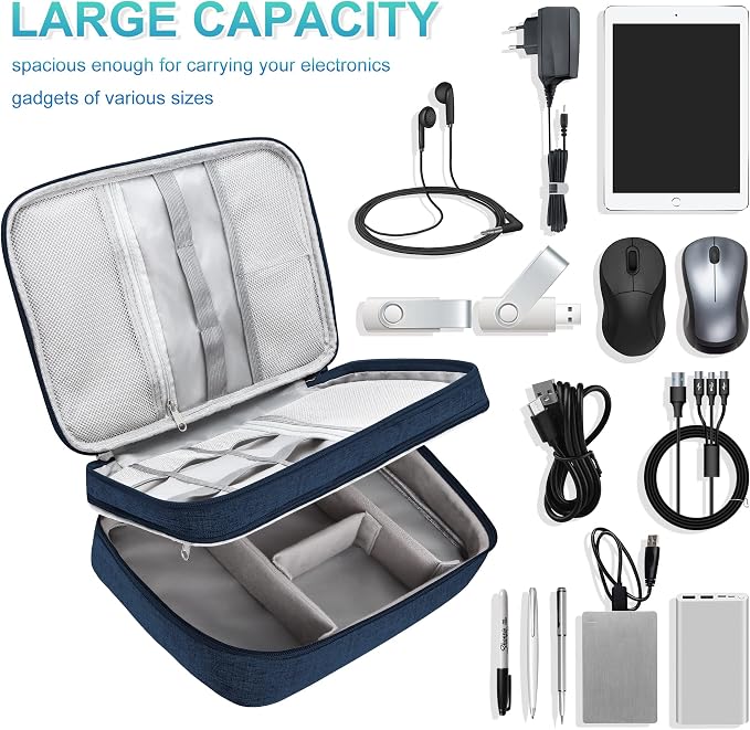 CILLA Electronics Organizer Travel, Travel Cord Organizer Case, Compact - Image 7