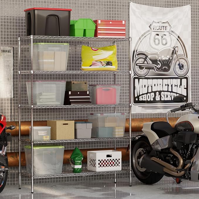 18" Deep x 54" Wide x 74" Height Wire Shelving Kit | 5-Tier | NSF Commercial - Image 5