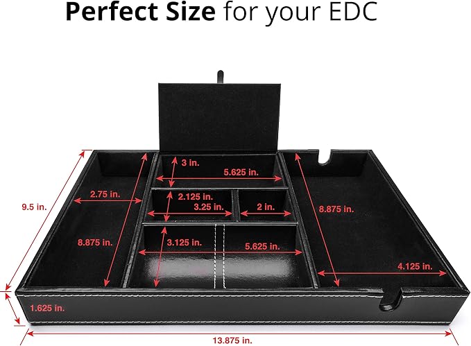 ULTRAY, Valet Tray for Men, Nightstand Organizer, Entry Table Organizer - Image 4