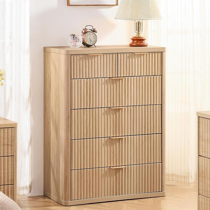 LEYAOYAO Fluted 6 Drawers Dresser - Image 3