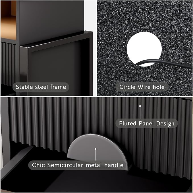 Fluted Nightstand Set of 2 - Image 8