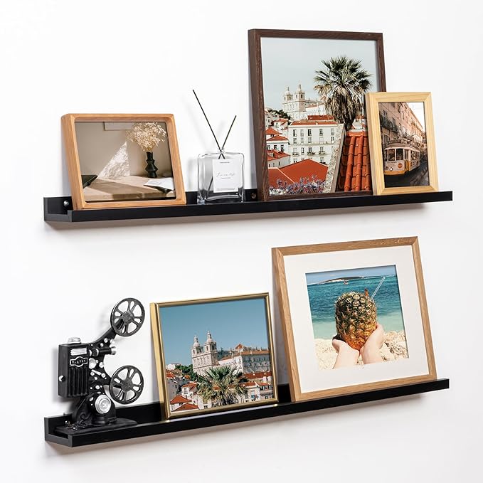 Fun Memories Picture Ledge Shelf, 36 Inch Floating Shelves Set of 2, Nursery by FunMemories