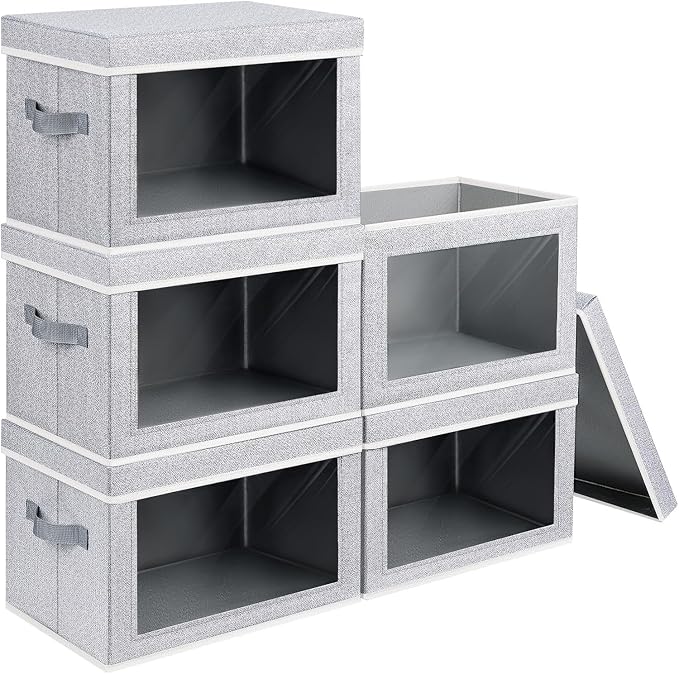 Stackable Storage Bins with Lids by Homsorout