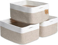 NaturalCozy Storage Baskets 16.8”x13”x7.6” Cotton Rope Woven Baskets by NaturalCozy