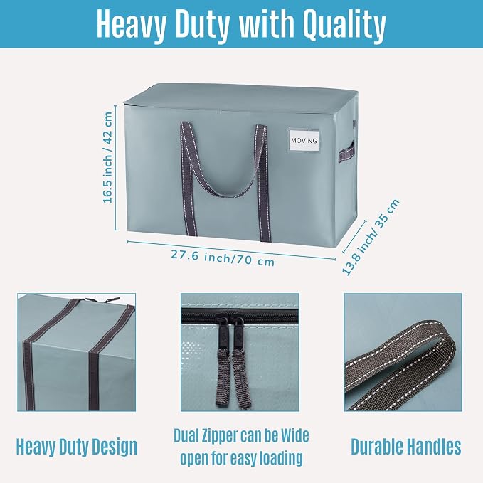 VENO 8 Pack Moving Bags and Large Christmas Storage Bins - Image 3