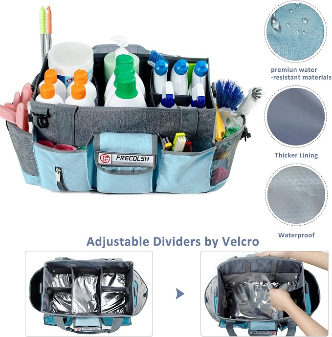Large Cleaning Caddy for Cleaning Suppliers Organizer, Wearable Cleaing Bag - Image 2