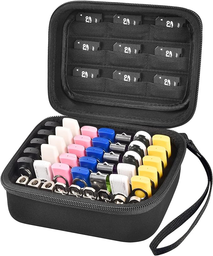 Comecase USB Flash Drive Case, Thumb Drive, Memory Card SD SDXC SDHC Card by COMECASE