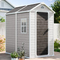 6x4 FT Outdoor Storage Shed, Waterproof Resin Shed by SELLERWE