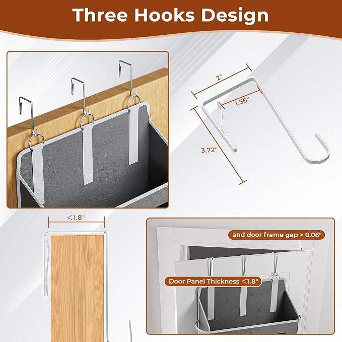 3 Packs 5-Tier Over the Door Storage Organizer - Image 4