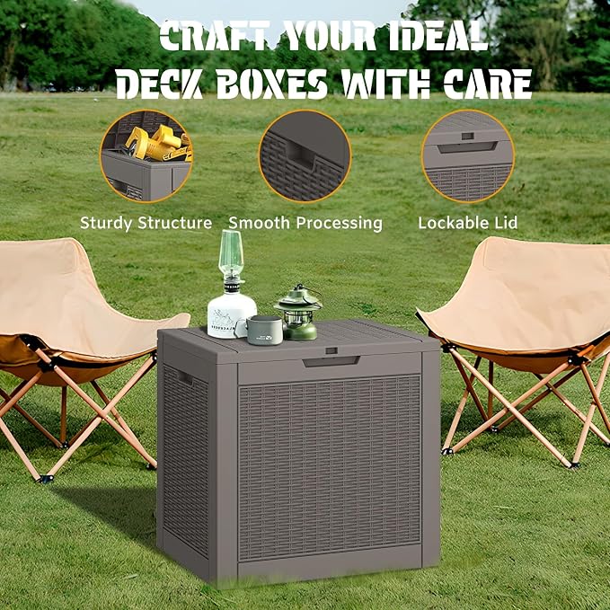 NUNU LAB 30 Gallon Outdoor Storage Box Waterproof, Outside Package Delivery - Image 5
