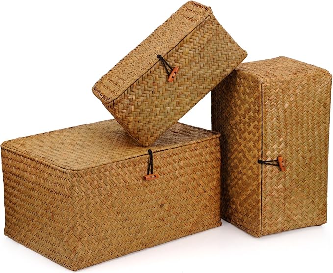 DOKOT Woven Wicker Storage Bins - Image 4