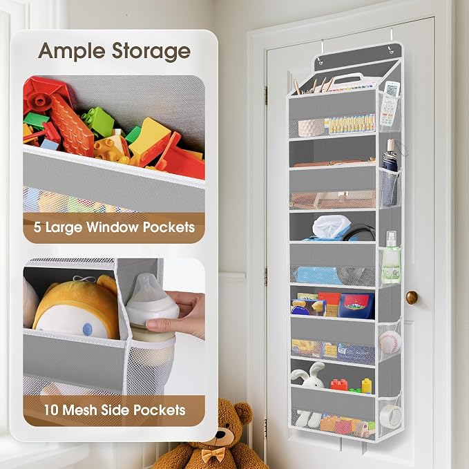 2 Pack Over The Door Organizer, Hanging Storage Organizer - Image 4