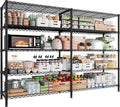 72.4''H Storage Shelves Metal Shelving Unit Load 1500LBS, 5 Tier Wire Shelving by REIBII