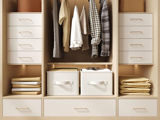 3 Pack Fabric Storage Bins for Shelves | 11.5x8.75x6.5in Storage Baskets | - Image 9
