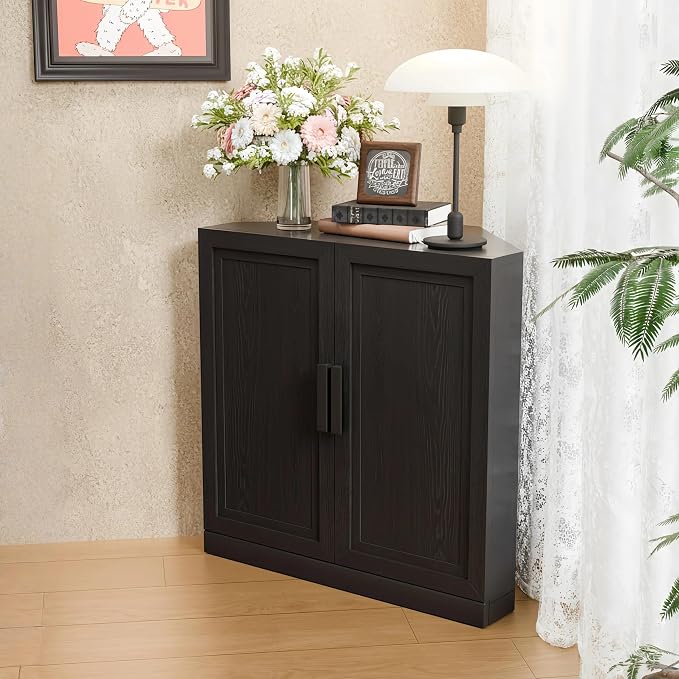 Casaphoria Farmhouse Corner Cabinet, Wooden Corner Storage Cabinet - Image 3