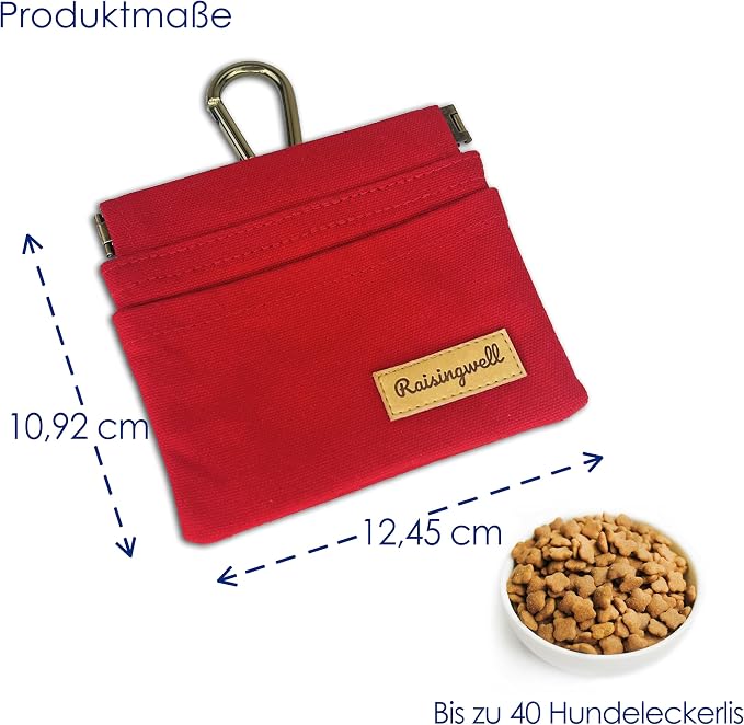 Dog Treat Pouch, Cotton Fabric, Hand Free Dog Walking Bag - Image 2