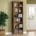 75" Tall Bookshelf, 6-Tier Floor Standing Bookcase by BORNOON
