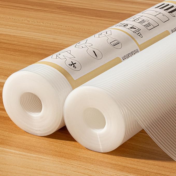 FEXIA 2 Rolls Shelf Liners for Kitchen Cabinets Non-Slip Drawer Liner 20 Inches by FEXIA