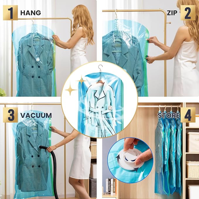 TAILI Hanging Vacuum Storage Sealer Space Saver Bags - Image 5
