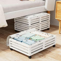 Bamboo Under Bed Storage Containers- Underbed Organizer by WISUCART