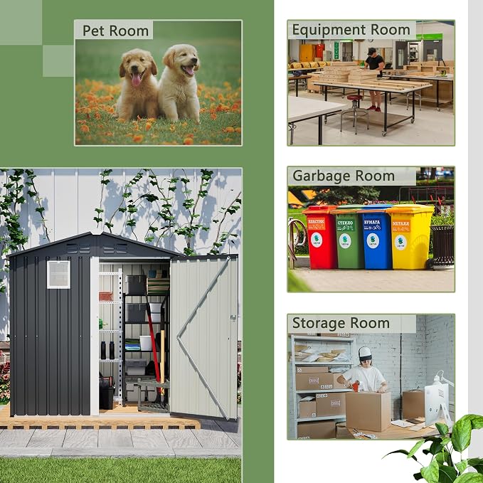 6x4 FT Outdoor Storage Shed - Image 8