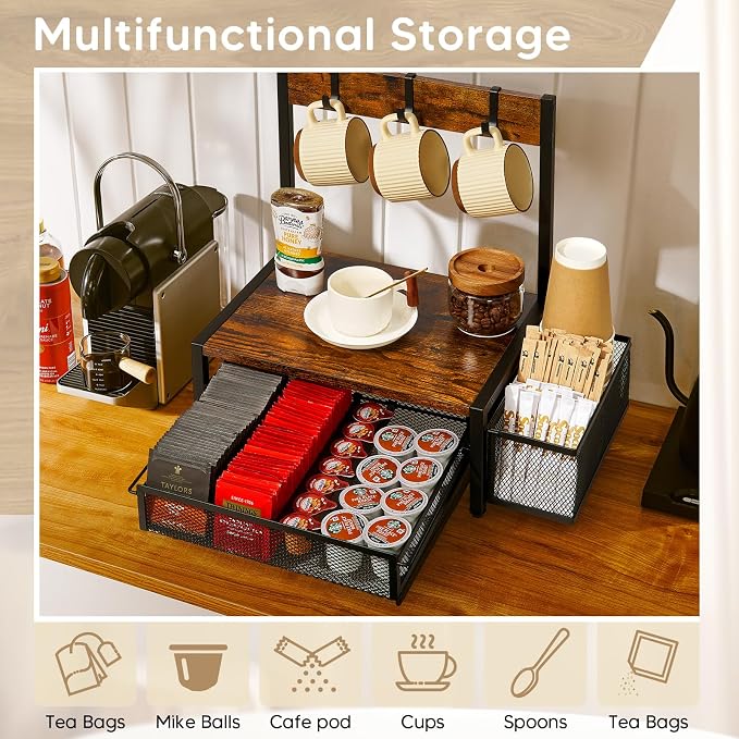 Tea Bag Organizer, Wood Tea Organizer and Storage Cheast, Tea Bag Holder - Image 4