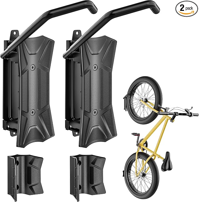 monTEK Bike Wall Mount for 4.5" Tire Width, Swivel Bike Wall Hanger Holds Up to by monTEK
