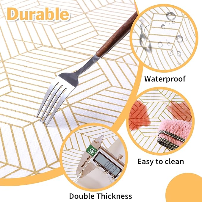 Shelf Liners for Kitchen Cabinets Non Adhesive Shelf Liner Paper Non-Slip - Image 3