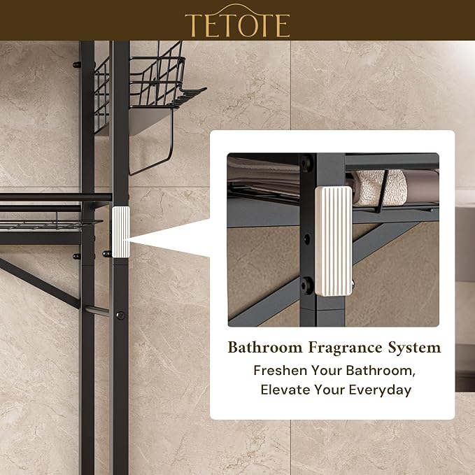 TETOTE Over Toilet Bathroom Organizer, 4-Tier Bathroom Over The Toilet Storage - Image 8