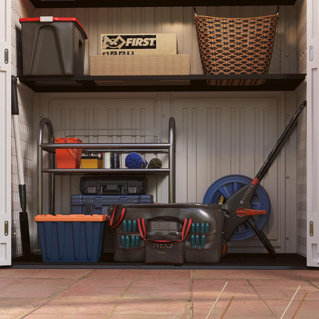 Vertical Resin Storage Shed, 60 Cuft Garden Tool Sheds & Outdoor