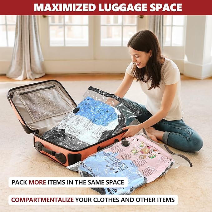 8 XL Travel Vacuum Storage Bags - Image 5
