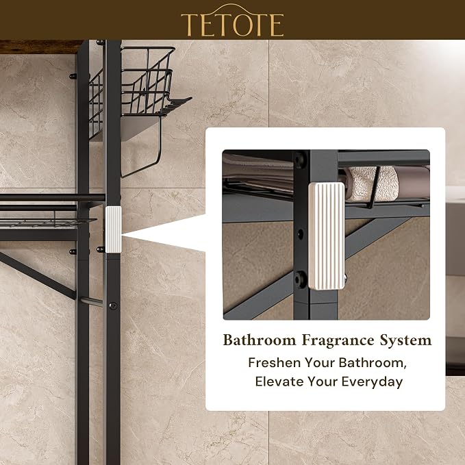 TETOTE Over Toilet Bathroom Organizer, 4-Tier Bathroom Over The Toilet Storage - Image 8