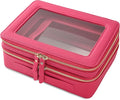 Aveniee XL Clear Makeup Organizer, Double Layer Travel Cosmetic Case by Aveniee
