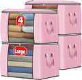 Fab totes 24 Gallons Clothes Storage, Foldable Thick Fabric Blanket Storage Bags by Fabtotes