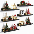 upsimples Floating Shelves for Wall, Wall Shelves for Decor Storage Set of 6 by upsimples
