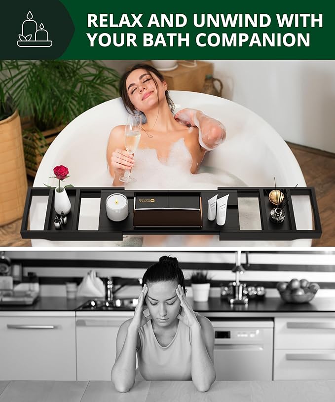 ROYAL CRAFT WOOD Premium Foldable Bathtub Tray - Image 5