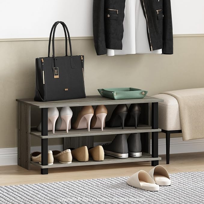 Furinno Turn-N-Tube Shoe Rack, 3-Tier Shoe Organizer, Shoe Storage by Furinno-FitsYourSpaceFitsYourBudget