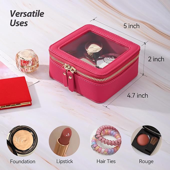 Aveniee Mini Clear Makeup Bag, Small Cosmetic Bags Travel Toiletry Pouch - Image 3