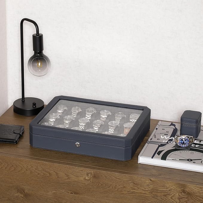 ROTHWELL 18-Slot Watch Case – Luxury Watch Box - Image 3