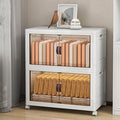 Storage Bins with Lids and Wheels, Collapsible Bathroom Storage Cabinet with by Unknown