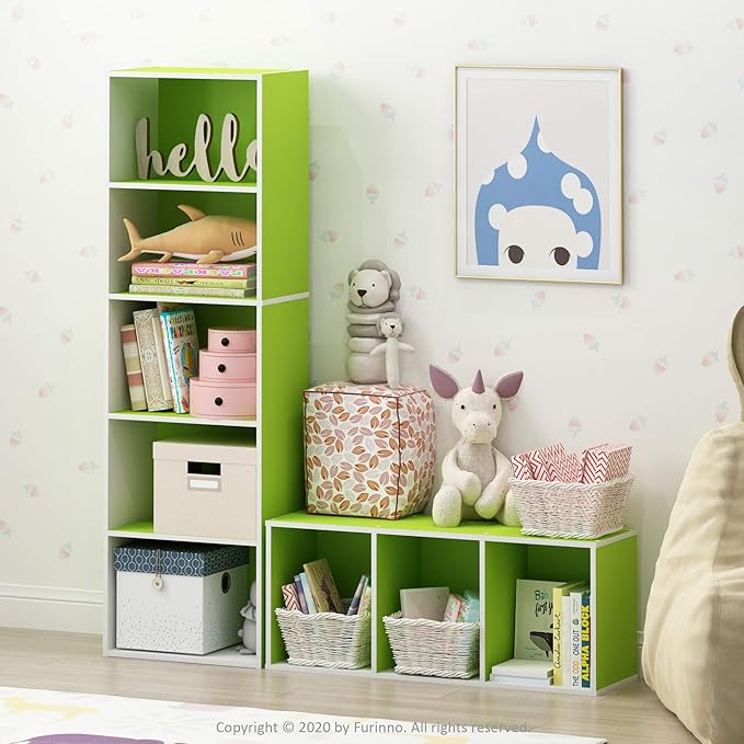 Furinno LUDER Book Shelf, 5-Cube Bookshelf, Bookcase - Image 9