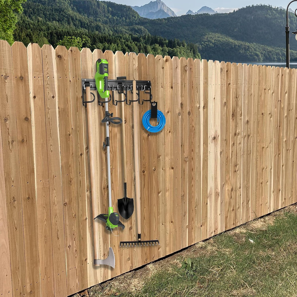 LEYU Metal Garage Tool Organizer Wall Mount, 2 Pack Garden Tool