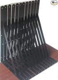 16 Pack L22 x H 12" Black Heavy Duty Shelf Brackets by MHMYDZ