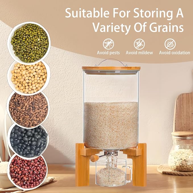 Rice Dispenser, Rice Storage Container, Flour and Cereal Container - Image 5