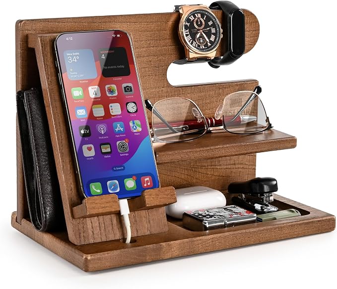 TESLYAR Wood Phone Docking Station by TESLYAR